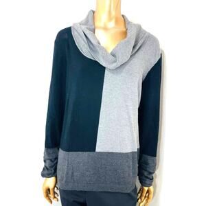 Alfani Women's Turtleneck Pullover Sweater Rushed Sleeve Color Black, Dark Gray